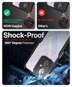 Shock Proof Clear Protective Polycarbonate Back Case for Xiaomi Redmi 13C 5G|Poco M6 5G Airedge Technology|360 Degree Camera Protection|Transparent Hybrid Back Case Mobile Cover Black - Image 7