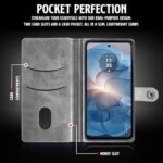 Shock Proof Flip Cover Back Case for Motorola Moto G24 Power 5G | Magnetic Wallet Leather Case with Stand - Image 5