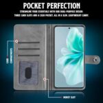Shock Proof Flip Cover Back Case for Vivo V30E 5G | Magnetic Wallet Leather Case with Stand - Image 7