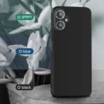 Back Cover for Lava Blaze 2 | Ultra Slim Soft Rubberised Case | Inner Velvet Fabric Lining | Matte Silicone Flexible Mobile Case | Camera Protection - Black - Image 3