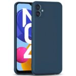 Slim Ultra Soft Rubberised Back Cover for Samsung Galaxy M04 | F04 | A04e | Inner Velvet Fabric Lining | Matte Silicone Flexible Camera Protection Back Case ? Blue - Image 2