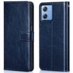 Shock Proof Flip Cover Back Case for Motorola Moto G54 5G | Magnetic Wallet Leather Case with Stand