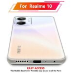 Crystal Clear Transparent Back Case Cover for Realme 10 4G | Full Device & Camera Protection Shockproof TPU | Flexible Silicone Back Cover Case Transparent