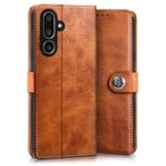 Shock Proof Flip Cover Back Case for Samsung Galaxy M36 5G | Magnetic Wallet Leather Case with Stand - Image 3
