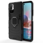 Tough Armor Back Case Mobile Cover for Redmi Note 10T 5G | Poco M3 Pro 5G (Armored | Hybrid PC & TPU | Shock Proof 360 Degree Protection with Ring Holder Kickstand | Carbon Black) - Image 2