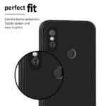 Ultra Slim Soft Rubberised Back Cover Case for Redmi Note 6 Pro | Inner Velvet Fabric Lining | Matte Silicone Flexible Camera Protection Back Case - Black - Image 5