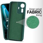 Back Cover for iQOO Z6 Lite 5G | Ultra Slim Soft Rubberised Case | Inner Velvet Fabric Lining | Matte Silicone Flexible Mobile Case | Camera Protection - Green - Image 5