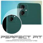 Back Cover for Samsung Galaxy A06 | Ultra Slim Soft Rubberised Case | Inner Velvet Fabric Lining | Matte Silicone Flexible Mobile Case | Camera Protection - Green - Image 5