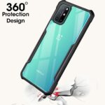 Shock Proof Clear Back Case Mobile Cover for 1+ OnePlus 8T (Hard | Hybrid PC + TPU | Full Armour Device & Camera Protection | Black) - Image 2