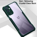 Shock Proof Clear Transparent Back Case Mobile Cover for 1+OnePlus 9 (Hard | Hybrid PC + TPU | Full Armour Device & Camera Protection | Camo Green) - Image 4