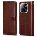 Shock Proof Flip Cover Back Case for Iqoo Z9S Pro 5G | Magnetic Wallet Leather Case with Stand