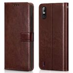 Shock Proof Flip Cover Back Case for Tecno Spark Go 2019 | Magnetic Wallet Leather Case with Stand
