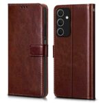 Shock Proof Flip Cover Back Case for Samsung Galaxy M14 4G | Magnetic Wallet Leather Case with Stand