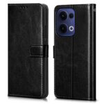 Shock Proof Flip Cover Back Case for Oppo Reno 13 5G | Magnetic Wallet Leather Case with Stand