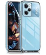 Ultra-Hybrid Crystal Clear Back Case Cover for Poco X5 Pro 5G | Hard Back | Slim Fit Shockproof Design | Camera Protection Bump | Back Cover Case (PC,TPU | Transparent)