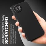 Back Cover for Itel S23 | Ultra Slim Soft Rubberised Case | Inner Velvet Fabric Lining | Matte Silicone Flexible Mobile Case | Camera Protection - Black - Image 6
