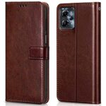 Shock Proof Flip Cover Back Case for Motorola Moto G13 | Magnetic Wallet Leather Case with Stand