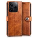 Shock Proof Flip Cover Back Case for Redmi Note 14 Se 5G | Magnetic Wallet Leather Case with Stand - Image 3
