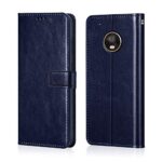 Shock Proof Flip Cover Back Case for Motorola Moto G5 Plus | Magnetic Wallet Leather Case with Stand