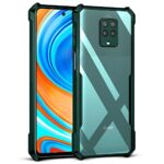 Poly Carbonate Shock Proof Clear Protective Back Cover for Xiaomi Mi Redmi Note 10 Lite, Note 9 Pro, Note 9 Pro Max, Poco M2 Pro - AirEDGE Technology | Camera Protection, Camo Green