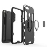 Shock Proof Back Case Mobile Cover for Samsung Galaxy M01 (Armor | Hybrid PC + TPU | Full Protection with Ring Holder Kickstand | Carbon Black) - Image 5
