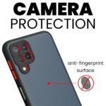 Bumper Back Cover for Samsung Galaxy M12 / A12 / F12 (TPU, Poly Carbonate | Smoked Black) - Image 5
