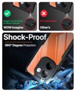 Shock Proof Clear Protective Back Case for iQOO Z9s Pro 5G | Vivo T3 Pro 5G - AirEDGE Technology | 360 Degree Camera Protection | Transparent Hybrid Back Case Mobile Cover - Black - Image 6
