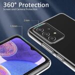 Thermoplastic Polyurethane Crystal Clear Transparent Back Case Cover for Samsung Galaxy A23 5G | A23 4G Protective Cushioned Edges Back Cover - Transparent - Image 5