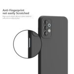 kelpuj for Samsung Galaxy A33 5G Ultra Slim Soft Rubberised Back Cover Inner Velvet Fabric Lining Matte Silicone Flexible Camera Protection Back Case - Black - Image 6