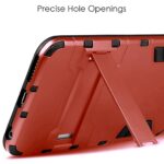kelpuj Case Compatible with Oppo A16 Tough Armor Bumper Back Cover | Ring Holder & Kickstand in-Built Case | Excellent 360 Degree Protection (Red) - Image 8