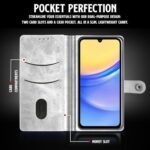 Shock Proof Flip Cover Back Case for Samsung Galaxy A15 5G | Magnetic Wallet Leather Case with Stand - Image 7