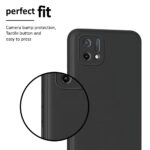 kelpuj Ultra Slim Soft Rubberised Back Case Cover for Oppo A16k | Inner Velvet Fabric Lining | Matte Silicone Flexible Camera Protection Back Case for Oppo A16k - Black - Image 8