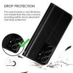 Shock Proof Flip Cover Back Case for Samsung Galaxy S23 Ultra 5G | Magnetic Wallet Leather Case with Stand - Image 7