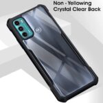 Shock Proof Clear Back Case Mobile Cover for Motorola Moto G60 | G40 Fusion (Hard | Hybrid PC + TPU | Full Armour Device & Camera Protection | Black) - Image 3