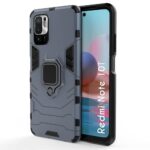 Polycarbonate Xiaomi Redmi Note 10T 5G | Poco M3 Pro 5G Tough Armor Bumper Back Case Cover | Ring Holder & Kickstand in-Built | Excellent 360 Degree Protection for Mobile (Blue) - Image 2
