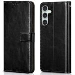 Shock Proof Flip Cover Back Case for Samsung Galaxy S23 Fe 5G | Magnetic Wallet Leather Case with Stand