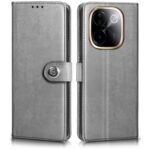 Shock Proof Flip Cover Back Case for Iqoo Z9S Pro 5G | Magnetic Wallet Leather Case with Stand