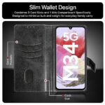 Shock Proof Flip Cover Back Case for Samsung Galaxy M34 5G | Magnetic Wallet Leather Case with Stand - Image 7
