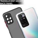 Translucent Hybrid BackCase Cover for Xiaomi Mi Redmi 10 Prime | Smoked Matte Back | 360 Degree Protection | Protective Hard Case (Black Bumper) - Image 2