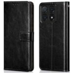 Shock Proof Flip Cover Back Case for Poco X6 Pro 5G | Magnetic Wallet Leather Case with Stand