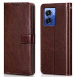 Shock Proof Flip Cover Back Case for For Realme Narzo 50 5G | Magnetic Wallet Leather Case with Stand