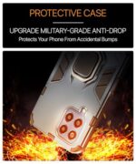 Shock Proof Back Case Mobile Cover for Samsung Galaxy M33 5G | Back Cover Case (Tough Armor | Hybrid PC + TPU | Ring Holder & in-Built Kickstand | Blue) - Image 7