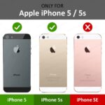 (TM Soft Silicone All Sides Protection 360 Degree with Anti Dust Plugs Shockproof Slim Back Case Cover Compatible for Apple iPhone 5 / 5s / 5 SE - Pitch Black - Image 2