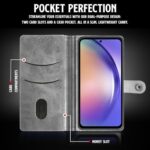 Shock Proof Flip Cover Back Case for Samsung Galaxy A54 5G | Magnetic Wallet Leather Case with Stand - Image 7
