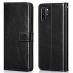 Shock Proof Flip Cover Back Case for Samsung Galaxy Note 10 Plus | Magnetic Wallet Leather Case with Stand