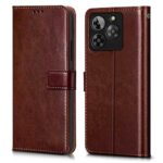 Shock Proof Flip Cover Back Case for Lava Yuva 3 5G | Magnetic Wallet Leather Case with Stand