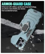 Shock Proof Back Case Mobile Cover for Oppo F21 Pro 4G | Back Cover Case (Tough Armor | Hybrid PC + TPU | Ring Holder & in-Built Kickstand | Green) - Image 7