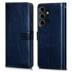 Shock Proof Flip Cover Back Case for Samsung Galaxy S25 Plus 5G | Magnetic Wallet Leather Case with Stand