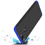 3 in 1 Double Dip Hybrid PC All Angle Protection Lightweight Matte Hard Back Cover for Xiaomi Redmi 6 (Black with Blue) - Image 2