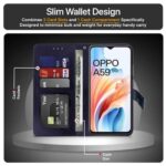 Shock Proof Flip Cover Back Case for Oppo A59 5G | Magnetic Wallet Leather Case with Stand - Image 7
